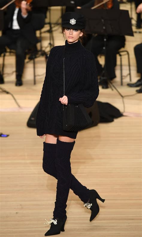 chanel inspired leg warmers|Chanel and Kaia Gerber herald the return of leg warmers.